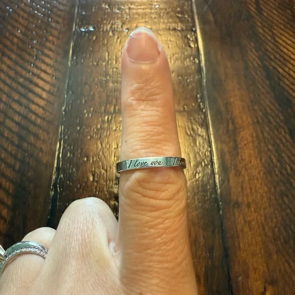 Tiffany & Co. Silver 'Love You' Band - Picture 2 of 2